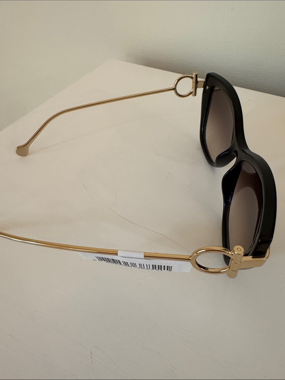 1 Salvatore Ferragamo Cat-Eye Sunglasses in Brown with Gold Hardware NWT - Picture 8 of 10